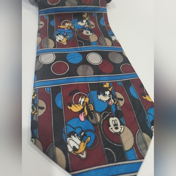 Disney Character Tie - Blue and Burgundy 56 in. - Picture 2 of 6